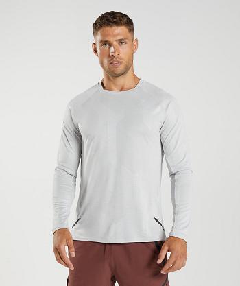 Pánské Long Sleeve Gymshark Apex Světle Šedé Bílé | CZ 2612QMA